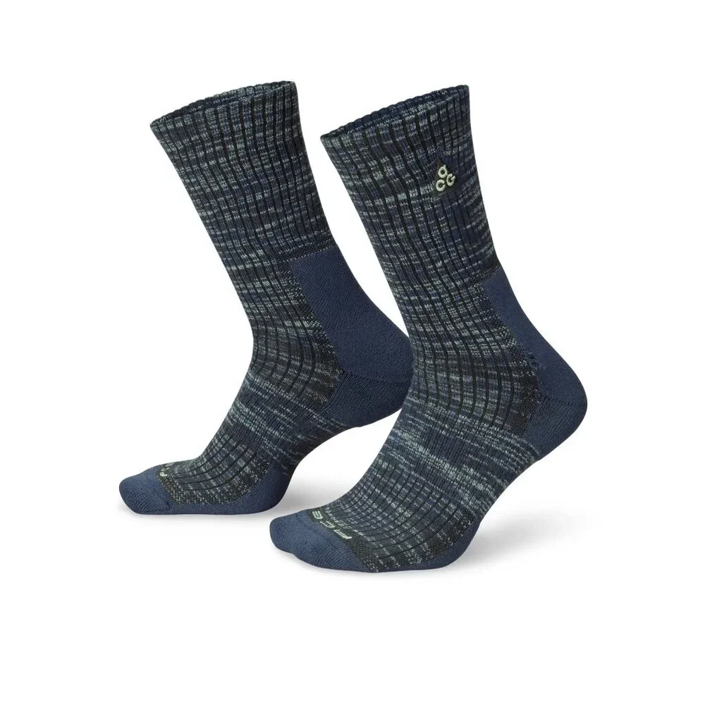 NWT Nike ACG Unisex Everyday Cushioned Crew Socks Size Medium (Blue/Marl)